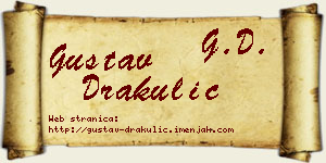 Gustav Drakulić vizit kartica